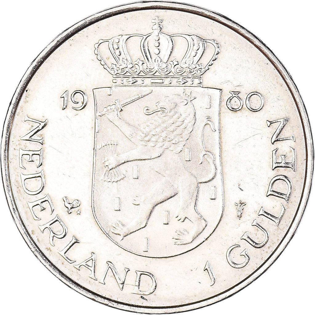 Netherlands Coin 1 Gulden Coin | Queen Beatrix | KM200 | 1980