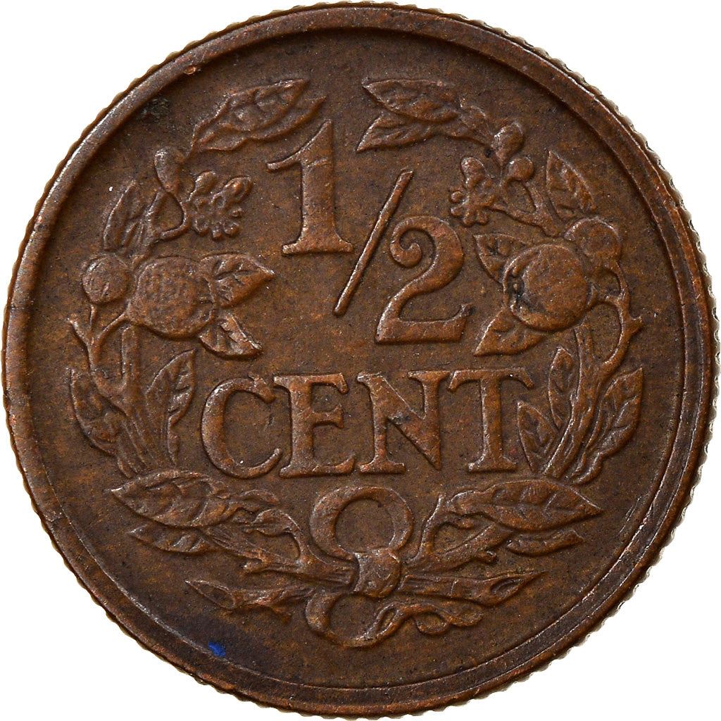 Netherlands Coin ½ Cent | Queen Wilhelmina | Lion | KM138 | 1909 - 1940