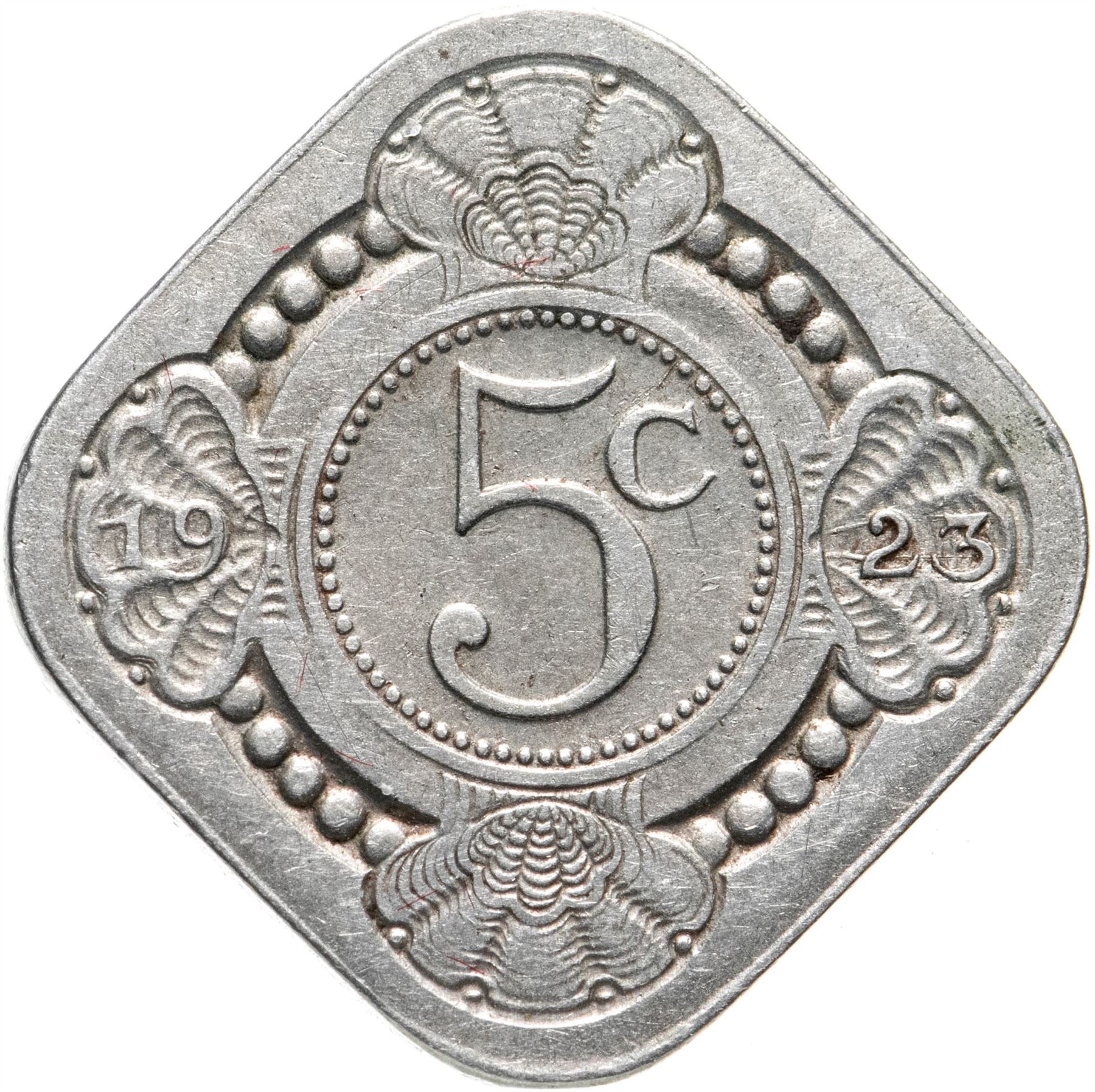Netherlands Coin 5 Cents | Queen Wilhelmina | KM153 | 1913 - 1940