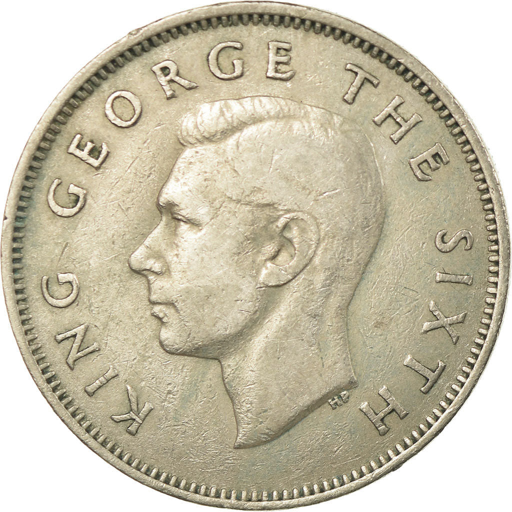 Монета 1 флорин Новой Зеландии | Король Георг VI | Птица киви | КМ18 | 1948 - 1951