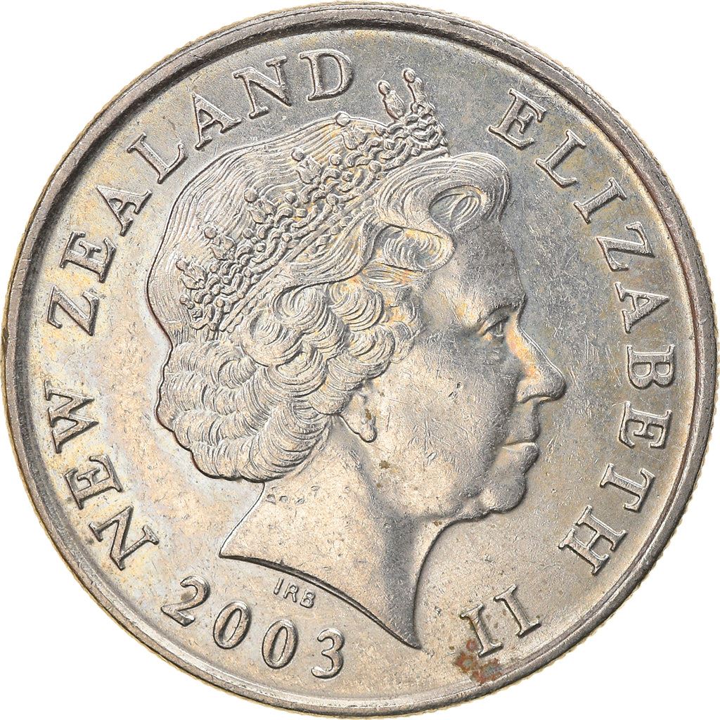 Moneta da 10 centesimi neozelandese | Regina Elisabetta II | Maschera Maori Koruru | KM117 | 1999 - 2006