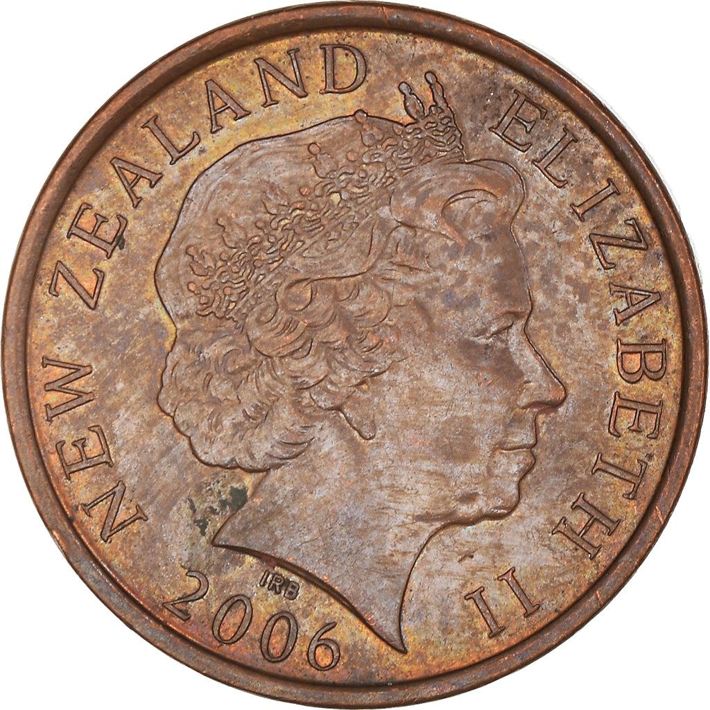 Moneta da 10 centesimi neozelandese | Regina Elisabetta II | Maschera Maori Koruru | KM117a | 2006 - 2021