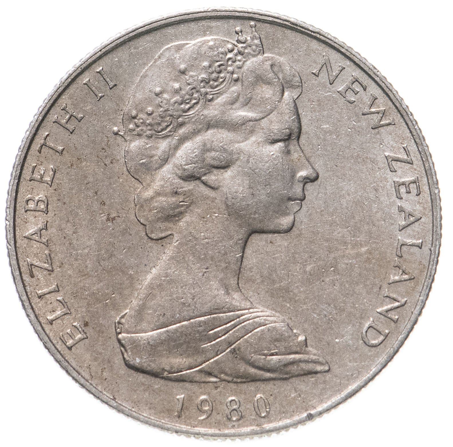 Moneta da 5 centesimi neozelandese | Regina Elisabetta II | Lucertola Tuatara | KM34 | 1967 - 1985