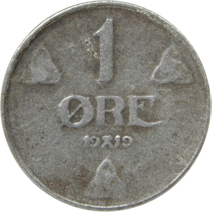Norway 1 Ore Coin | Haakon VII | KM367a | 1918 - 1921