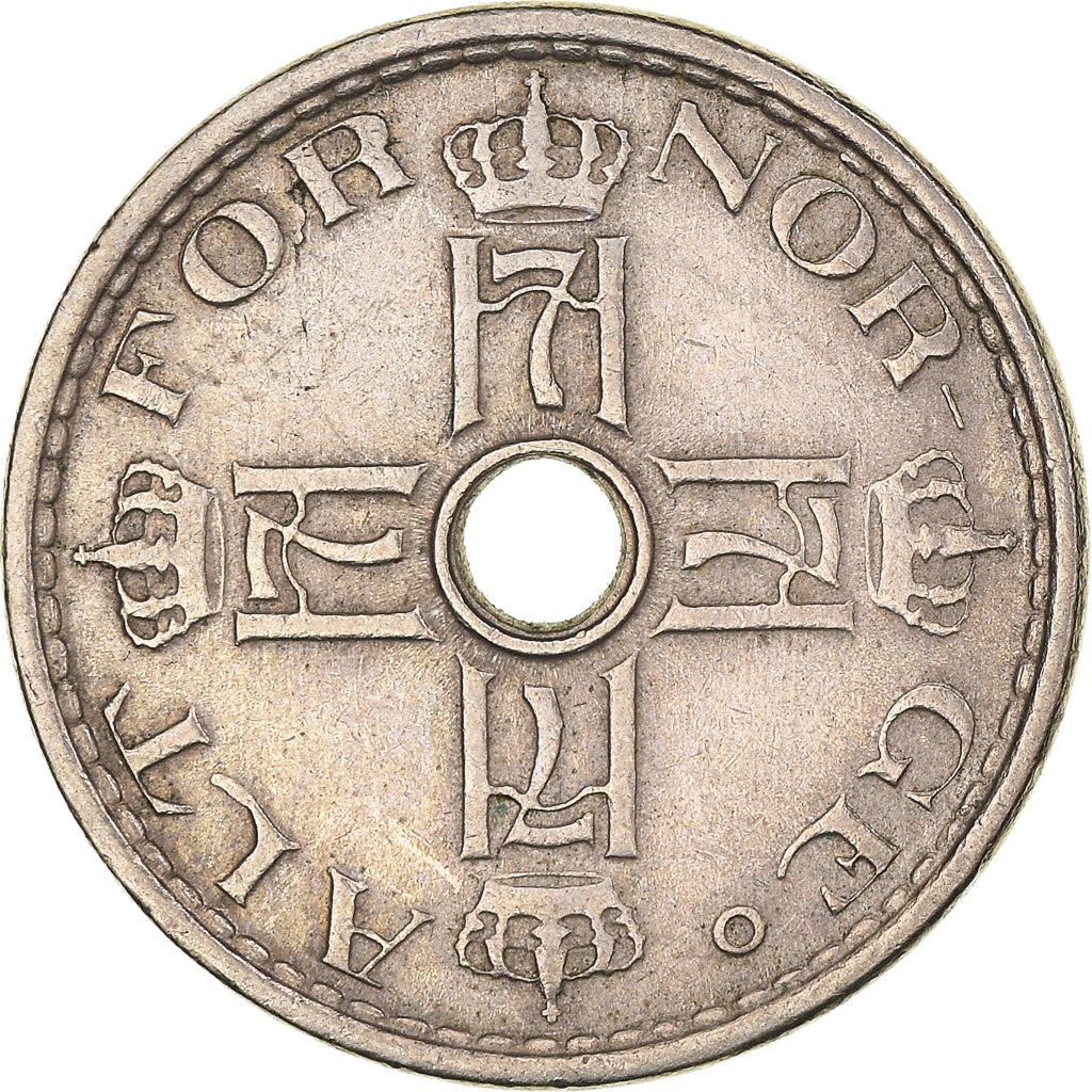 Norway | 50 Ore Coin | Haakon VII | Type 4 | KM386 | 1926 - 1949