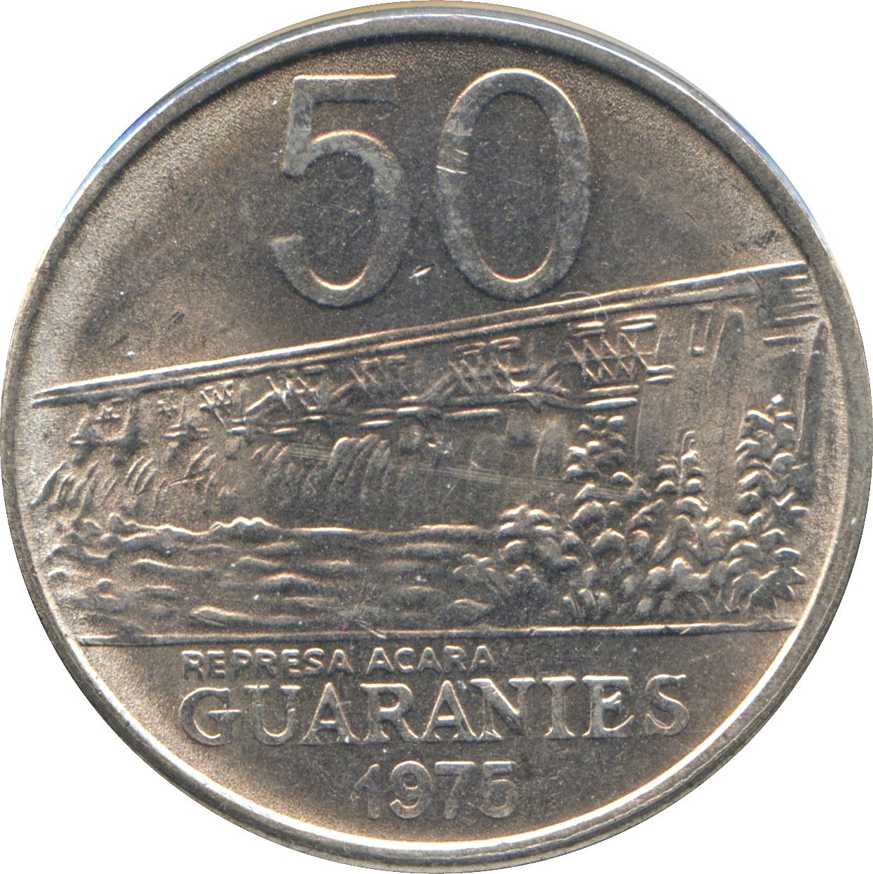 Paraguay 50 Guaranies Coin | Jose Felix Estigarribia | KM154 | 1975