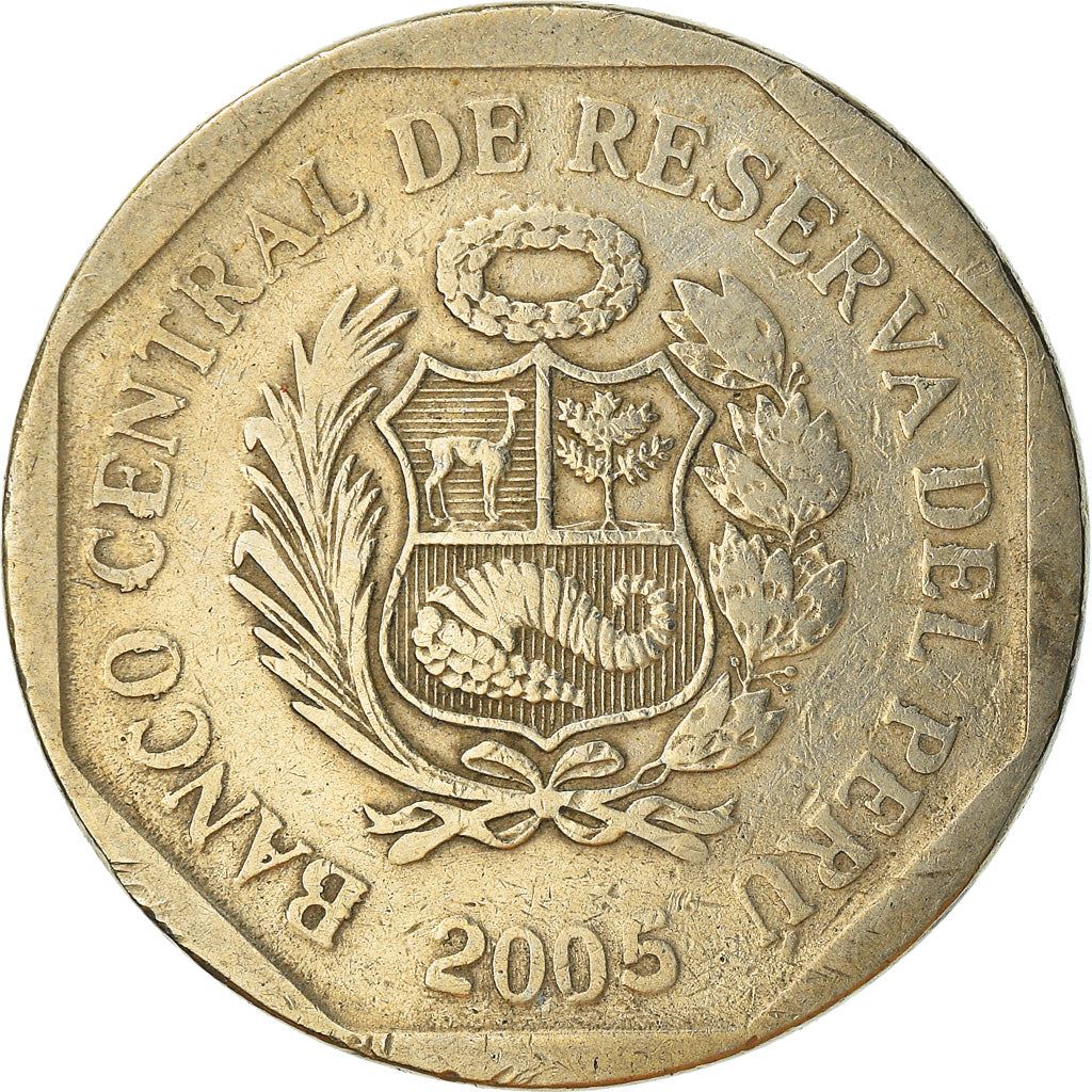 Peru 1 Nuevo Sol 1st type | Wreath Coin | KM308.4 | 2001 - 2011