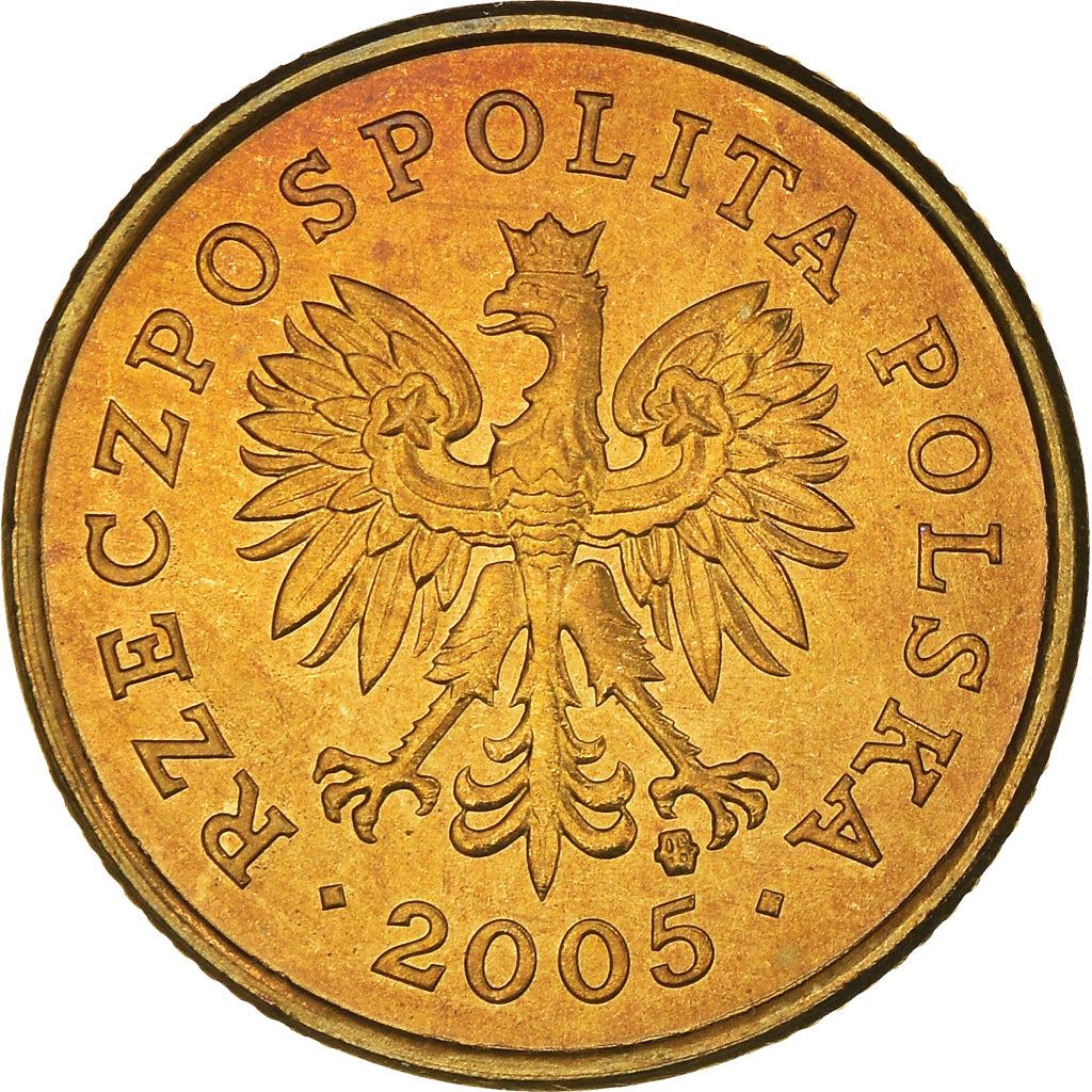 Poland 5 Groszy Coin | Oak Leaves | Polish White Eagle | KM278 | 1990 - 2014