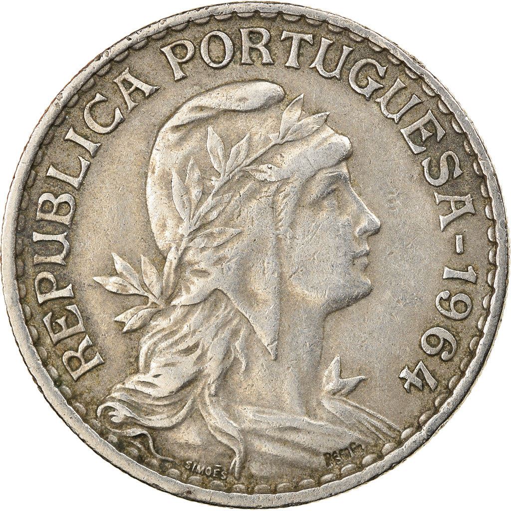 Portugal 1 Escudo Coin | Republica Head | KM578 | 1927 - 1968