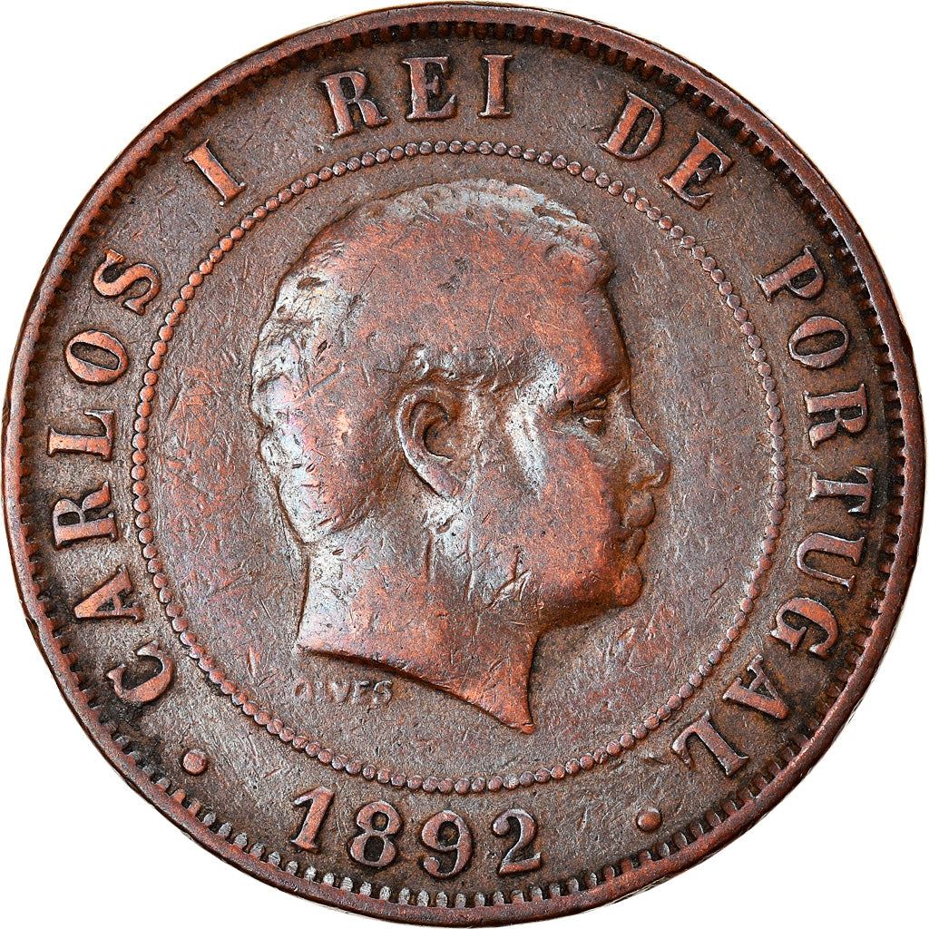 Portugal 20 Reis Coin | King Carlos I | KM533 | 1891 - 1892