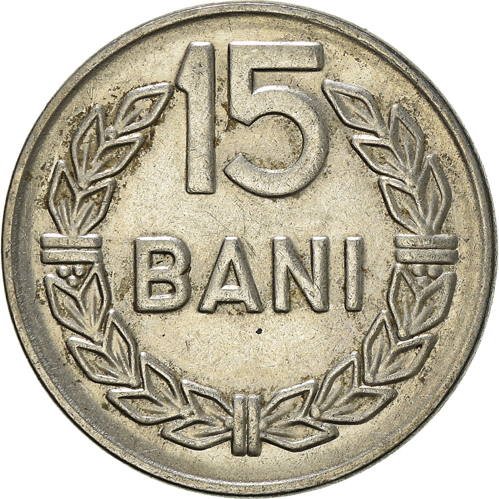 Moneta Romania | 15 Bani | Foglie di Olivo | KM93 | 1966