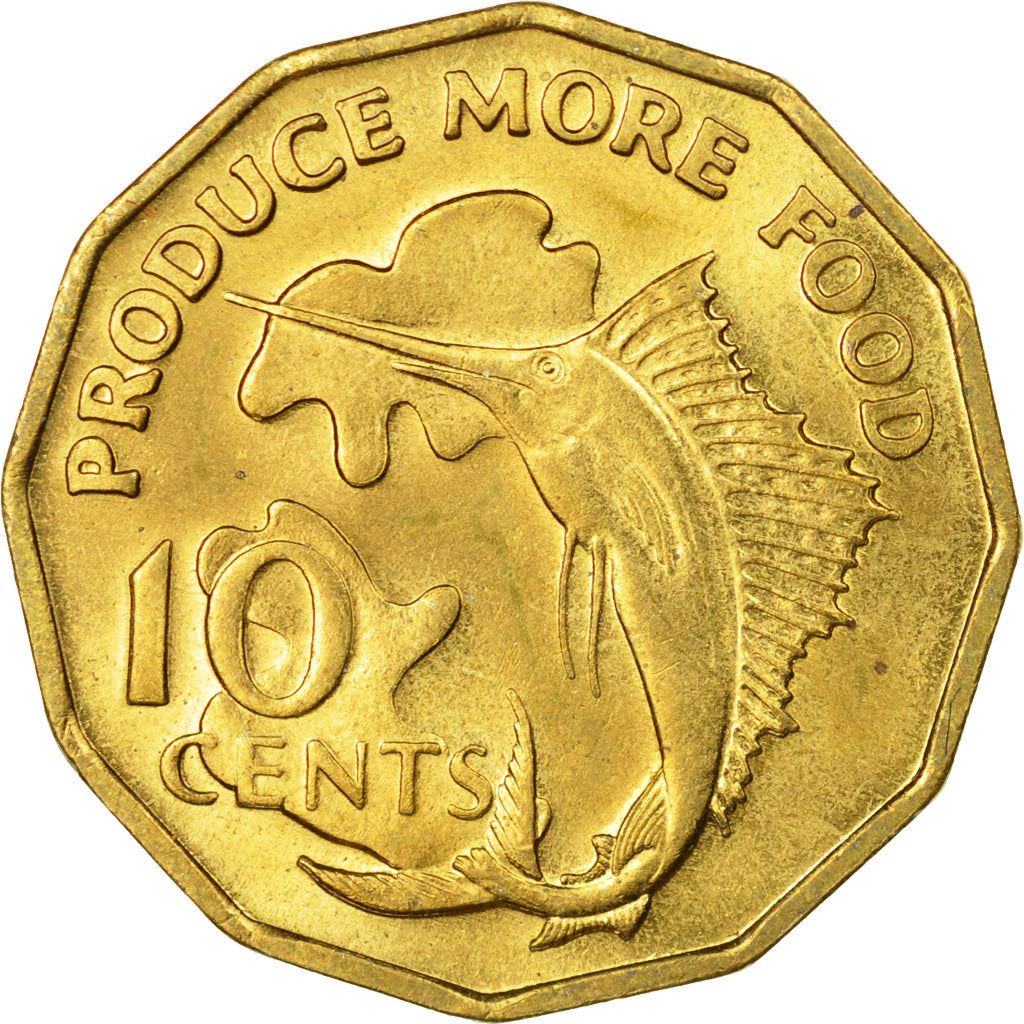 Seychelles | 10 Cents Coin | FAO | Km:32 | 1977