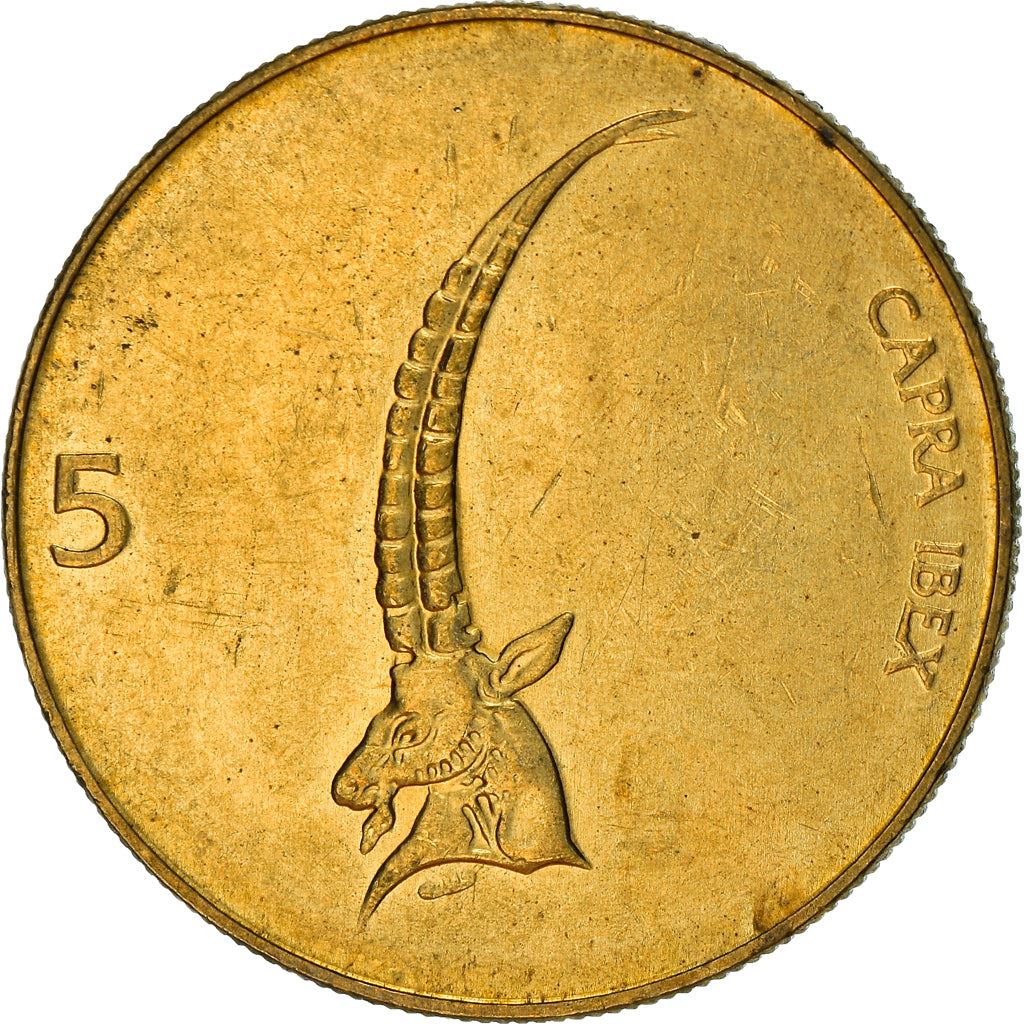 Slovenië 5 Tolarjev Munt | Alpensteenbok | KM6 | 1992 - 2006
