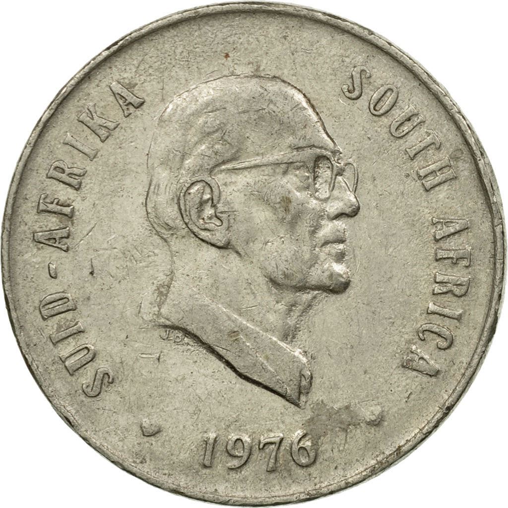 Sør-Afrika | 20 Cents Mynt | Jacobus J. Fouche | KM95 | 1976