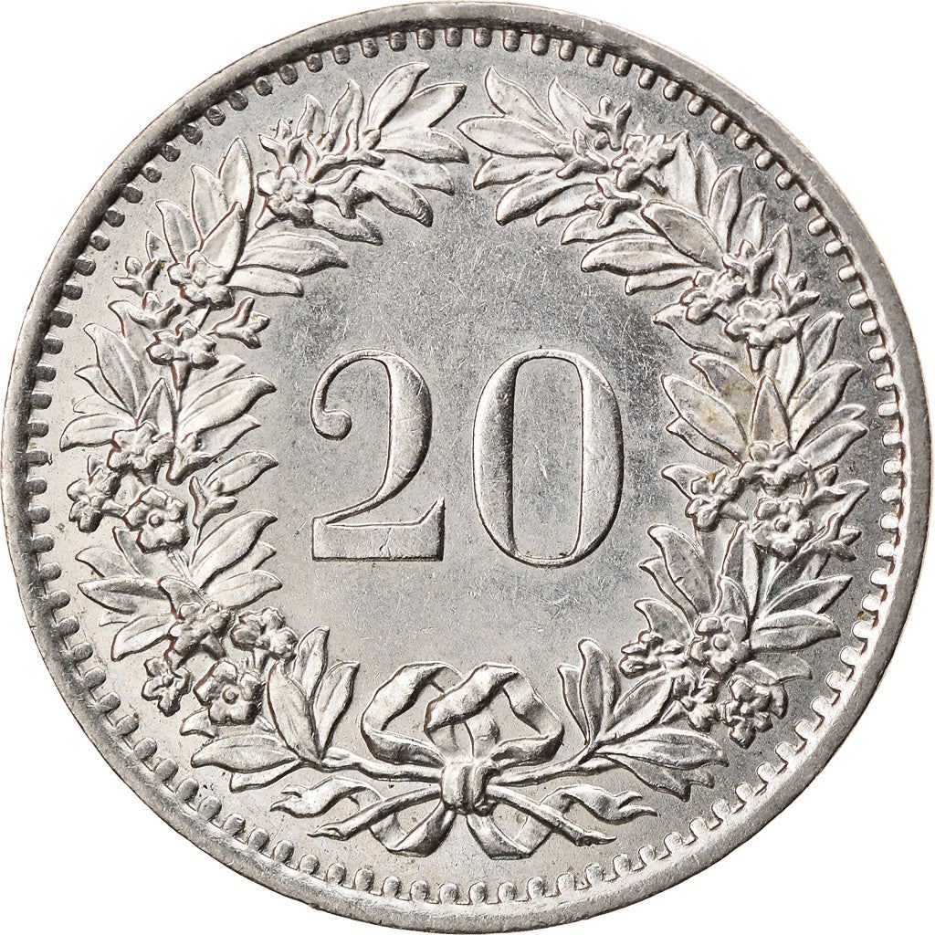 Switzerland | Swiss | 20 Rappen Coin | Goddess of Liberty Libertas | KM29a | 1939 - 2021