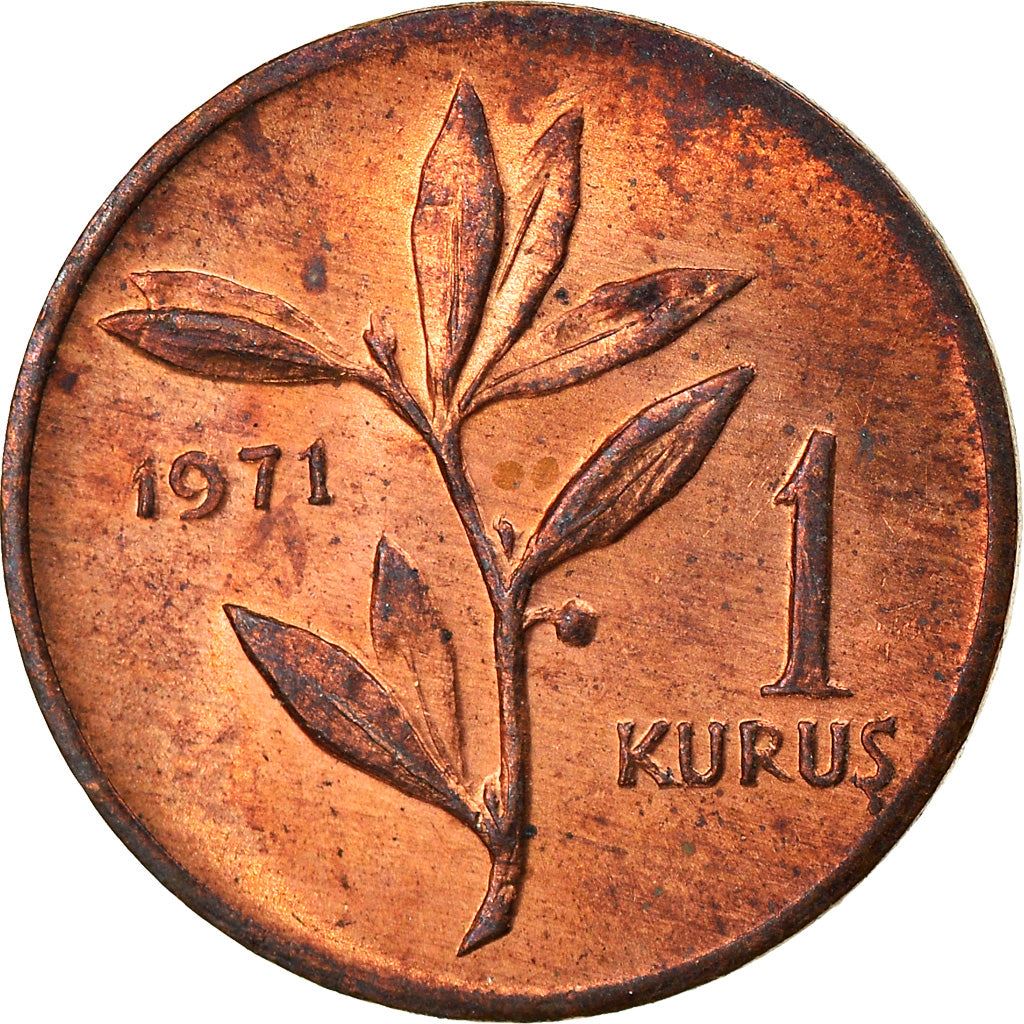 Turkey Coin Turkish 1 Kurus | Istanbul | Moon Star | KM895a | 1963 - 1974
