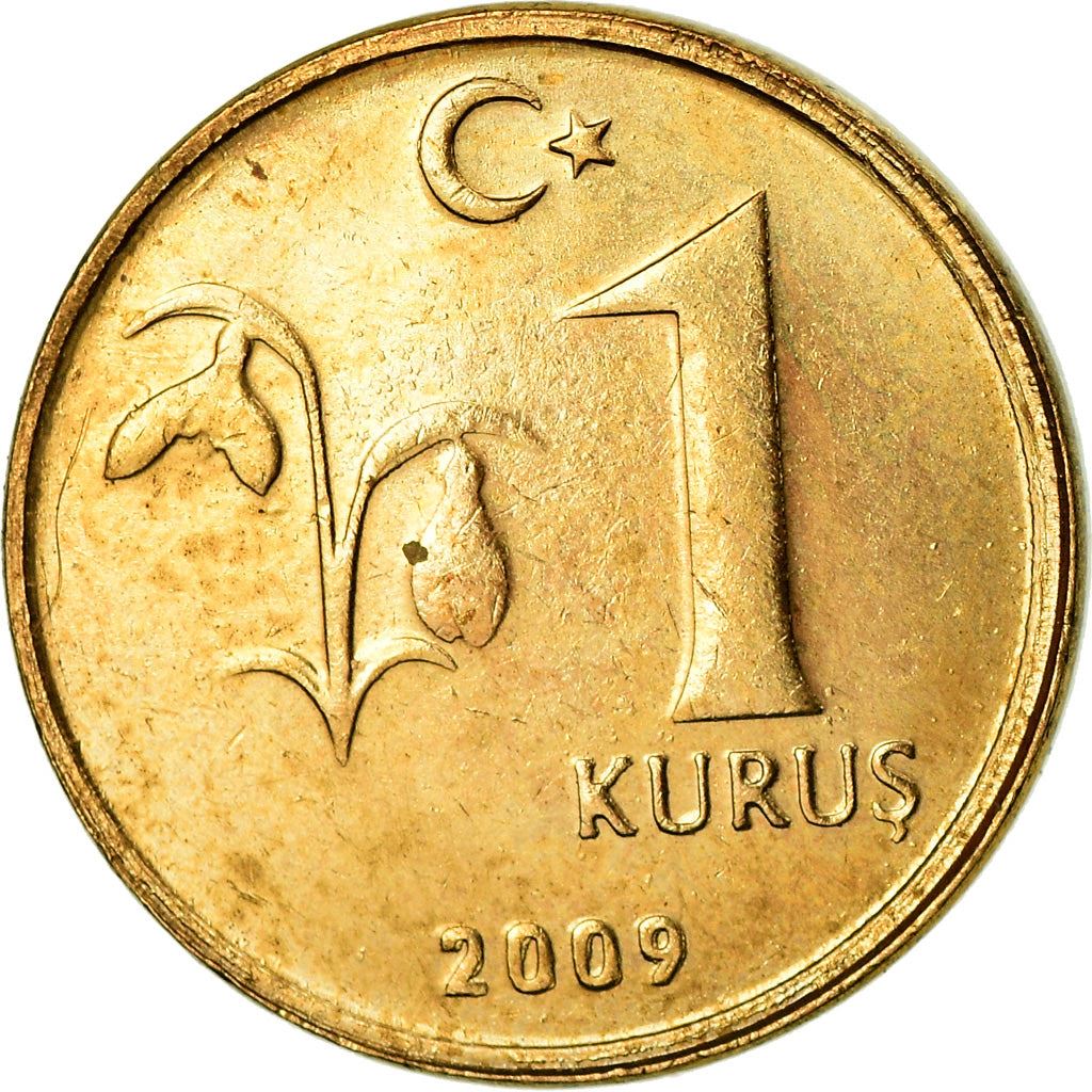 Turkey Coin Turkish 1 Kurus | President Mustafa Kemal Ataturk | Snowdrop Flower | KM1239 | 2009 - 2020