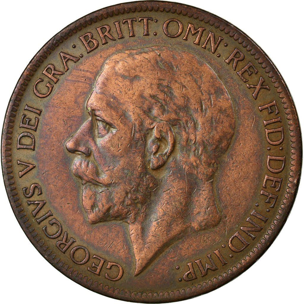 United Kingdom | 1 Penny Coin | George V | KM:826 | 1926 - 1927
