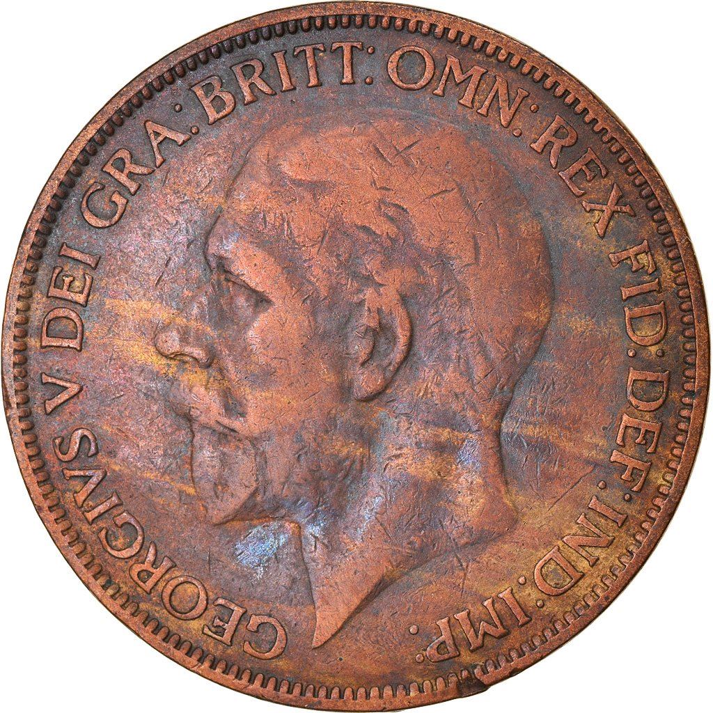 United Kingdom | 1 Penny Coin | George V | KM:826 | 1926 - 1927