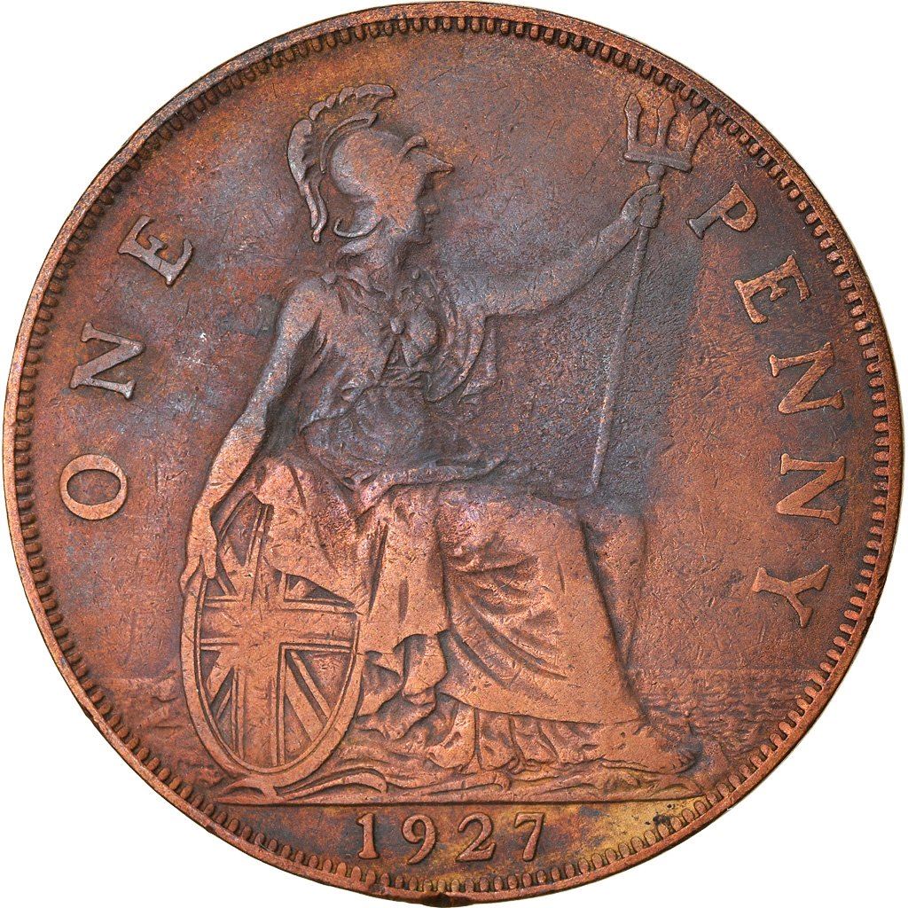 United Kingdom | 1 Penny Coin | George V | KM:826 | 1926 - 1927
