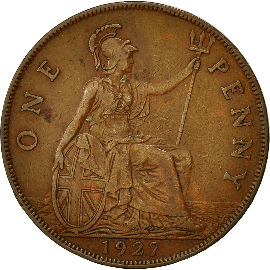 United Kingdom | 1 Penny Coin | George V | KM:826 | 1926 - 1927