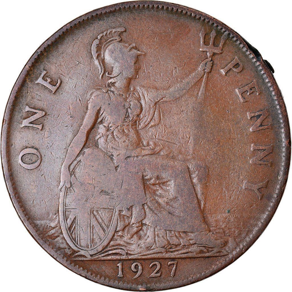 United Kingdom | 1 Penny Coin | George V | KM:826 | 1926 - 1927