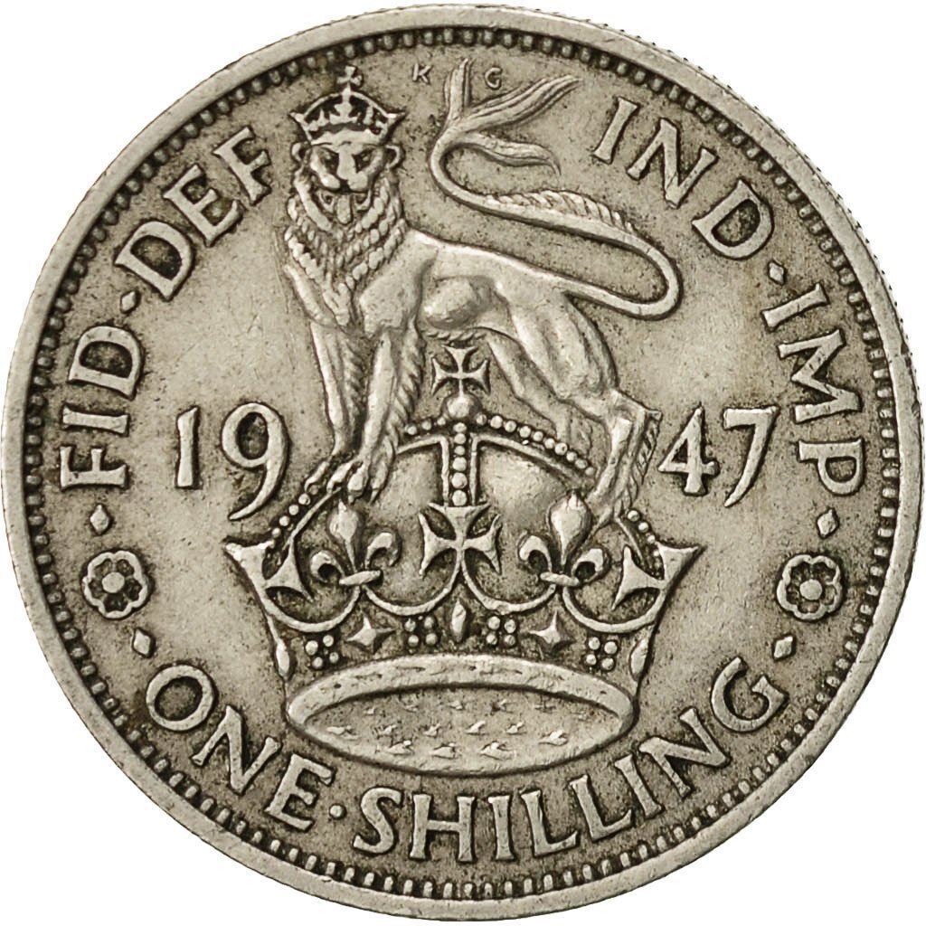 United Kingdom | 1 Shilling Coin | George VI | Km:863 | 1947 - 1948