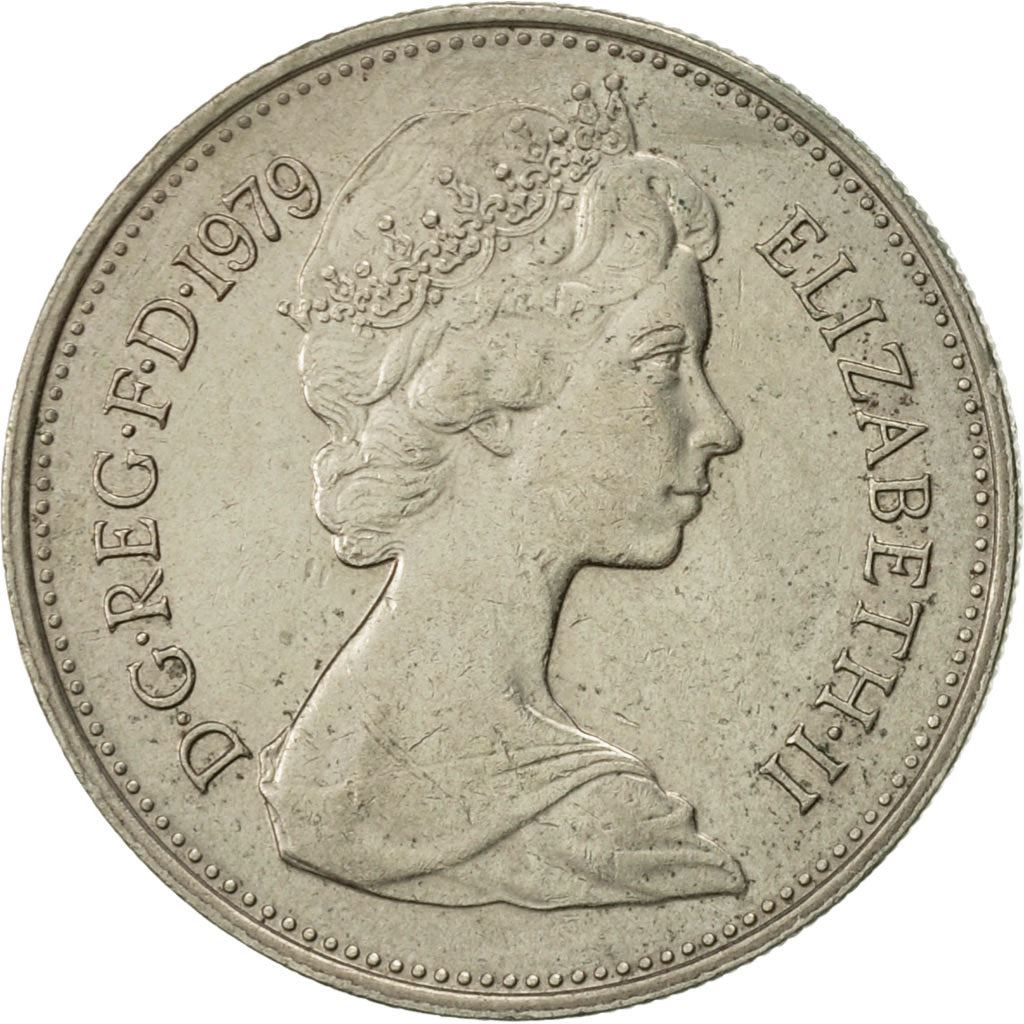 Wielka Brytania 5 nowych pensów - Elżbieta II drugi portret | Moneta KM911 1968 - 1981
