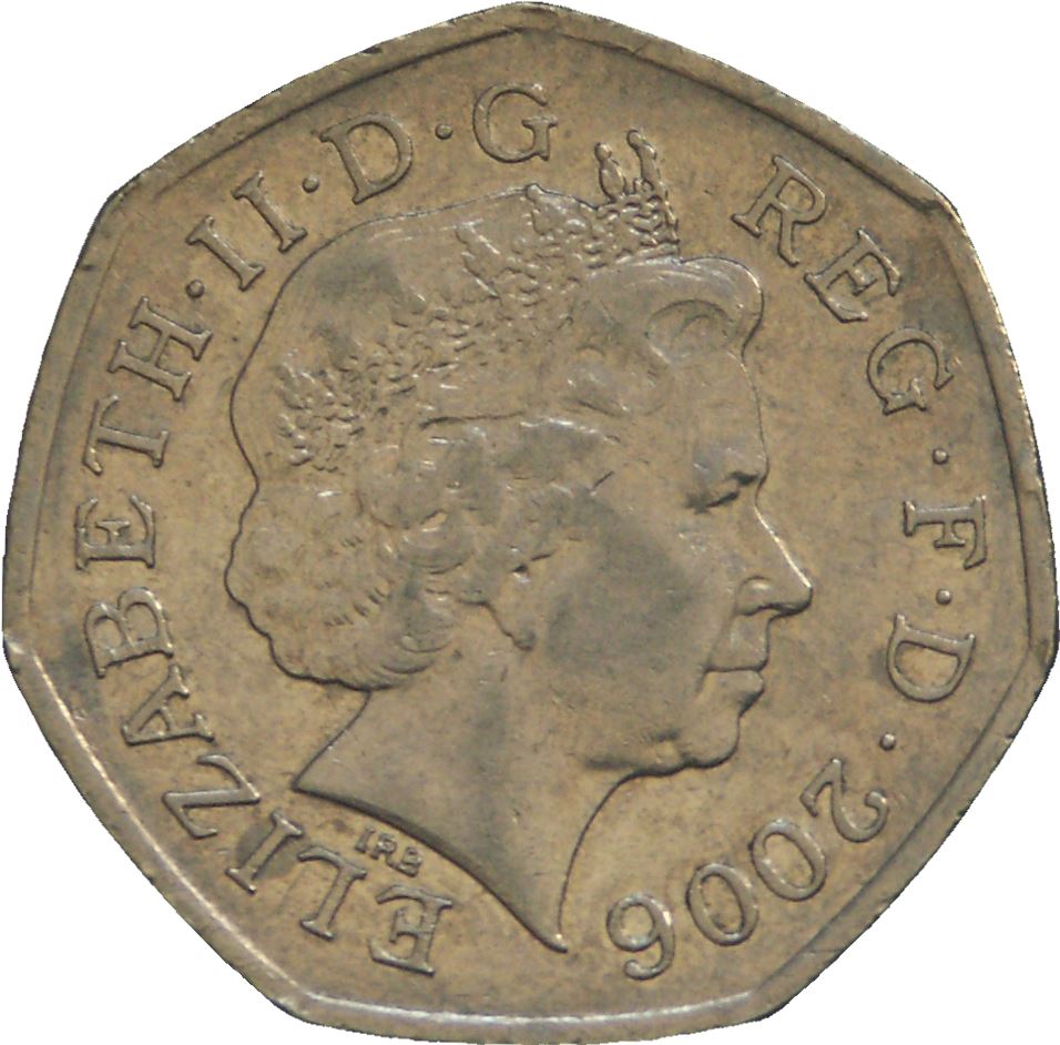 Vereinigtes Königreich | 50 Pence Münze | Elizabeth II | 4. Porträt | Victoria-Kreuz | Soldat | 2006 - 2009