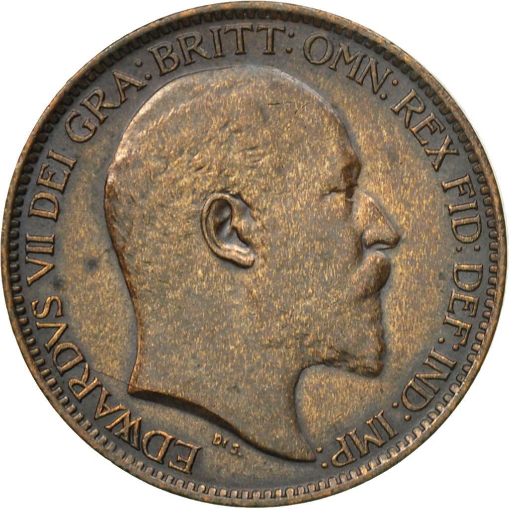 United Kingdom | 1 Farthing Coin | Edward VII | KM:792 | 1902 - 1910