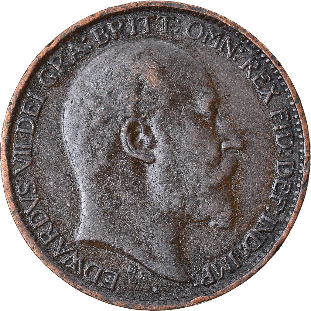 United Kingdom | 1 Farthing Coin | Edward VII | KM:792 | 1902 - 1910