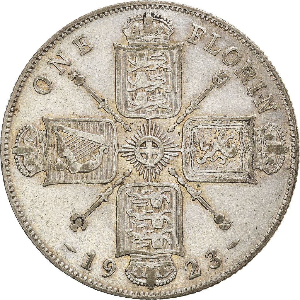 United Kingdom | 1 Florin Coin | George V | KM:817a | 1920 - 1926