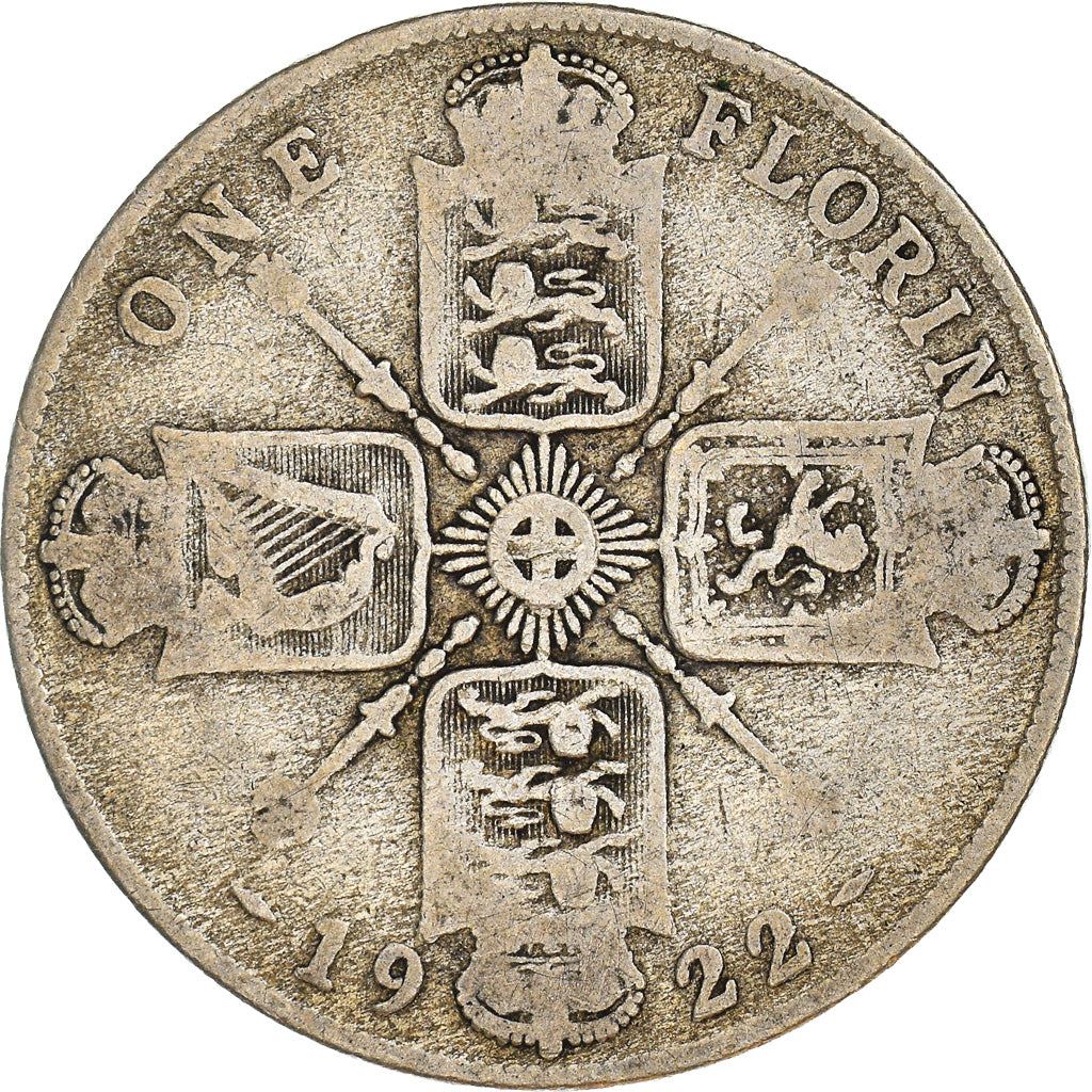 United Kingdom | 1 Florin Coin | George V | KM:817a | 1920 - 1926