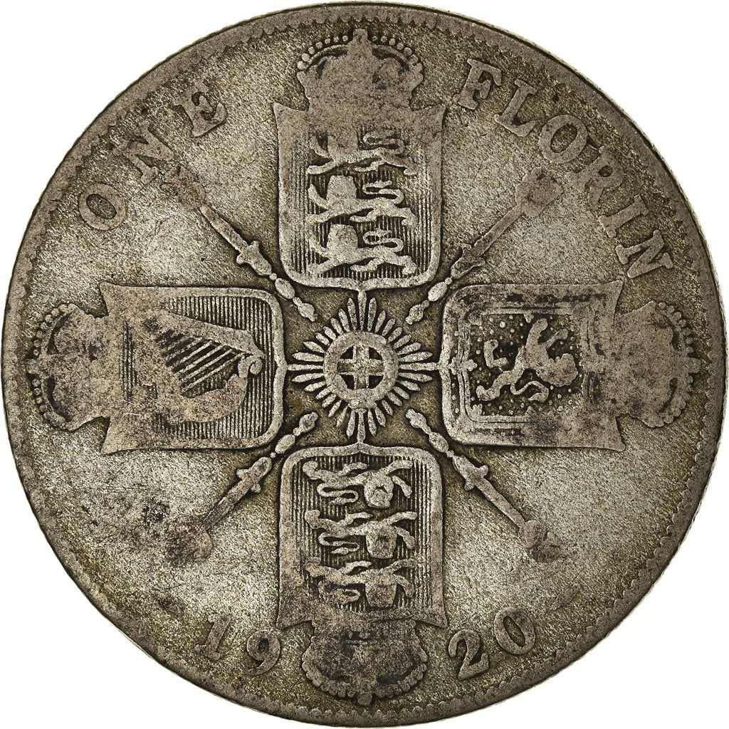 United Kingdom | 1 Florin Coin | George V | KM:817a | 1920 - 1926