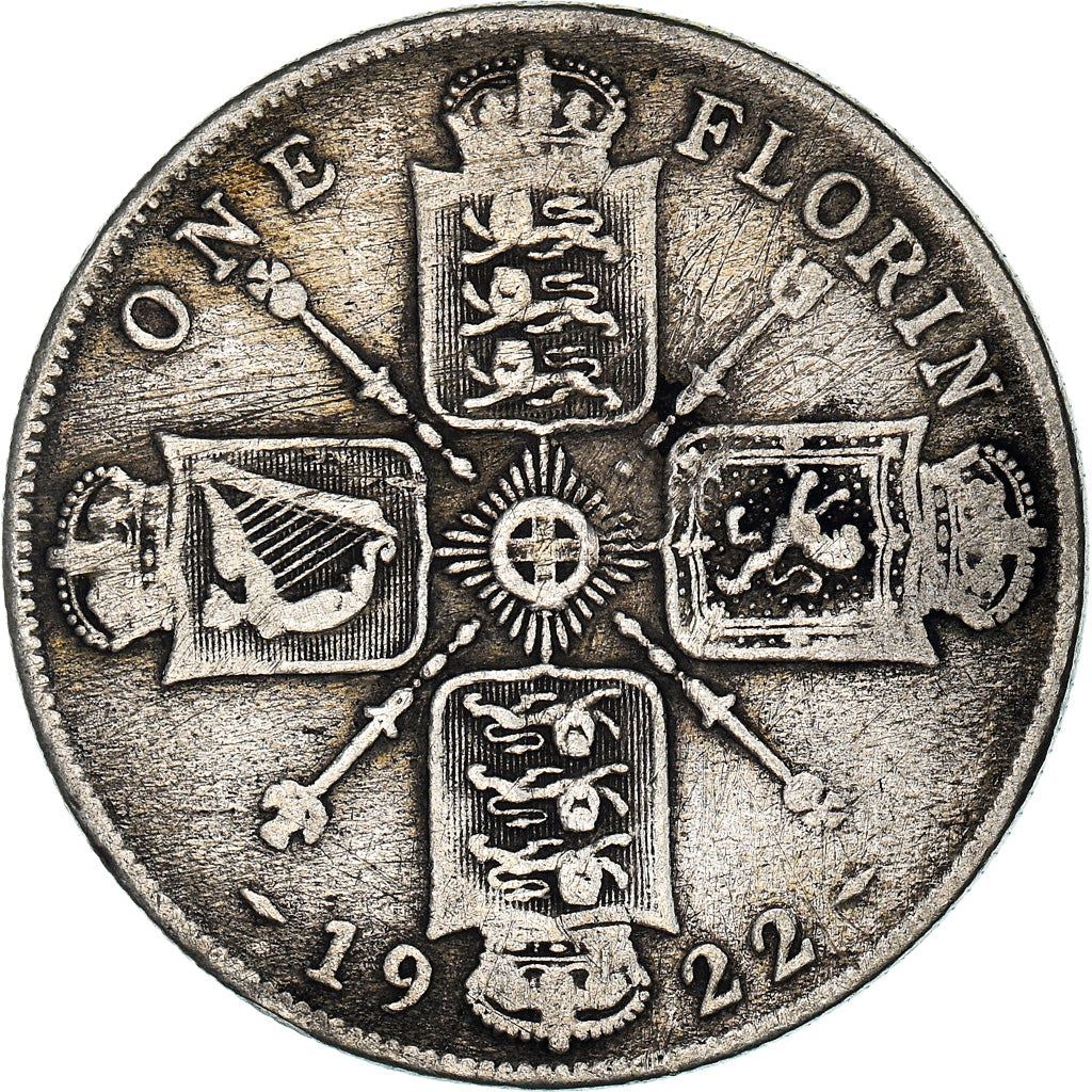 United Kingdom | 1 Florin Coin | George V | KM:817a | 1920 - 1926