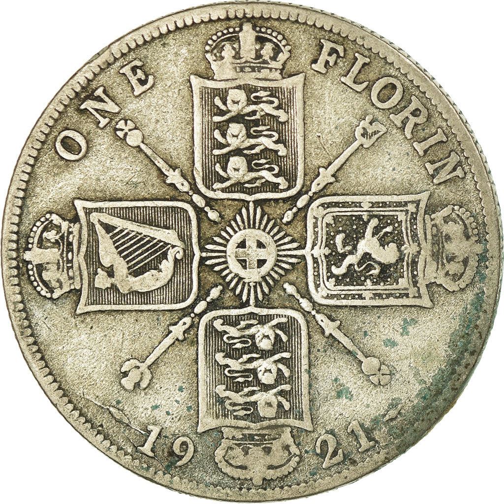 United Kingdom | 1 Florin Coin | George V | KM:817a | 1920 - 1926