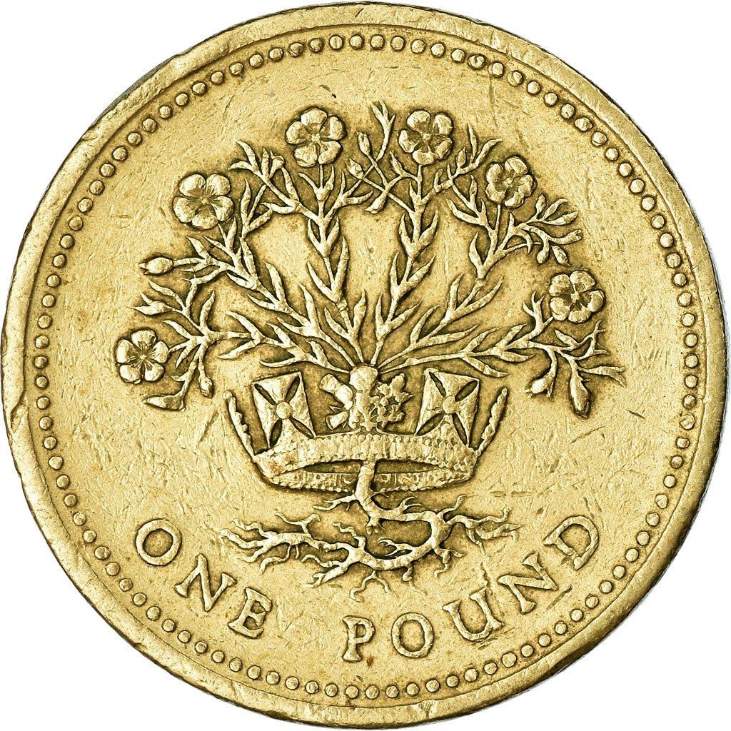 United Kingdom | 1 Pound Coin | Irish Flax | Km:946 | 1986 - 1991