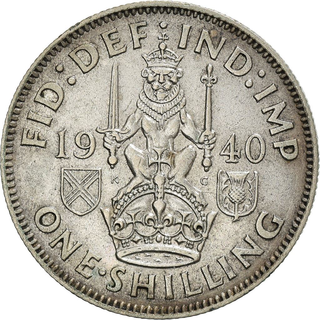 United Kingdom | 1 Shilling Coin | George VI | KM:854 | 1937 - 1946