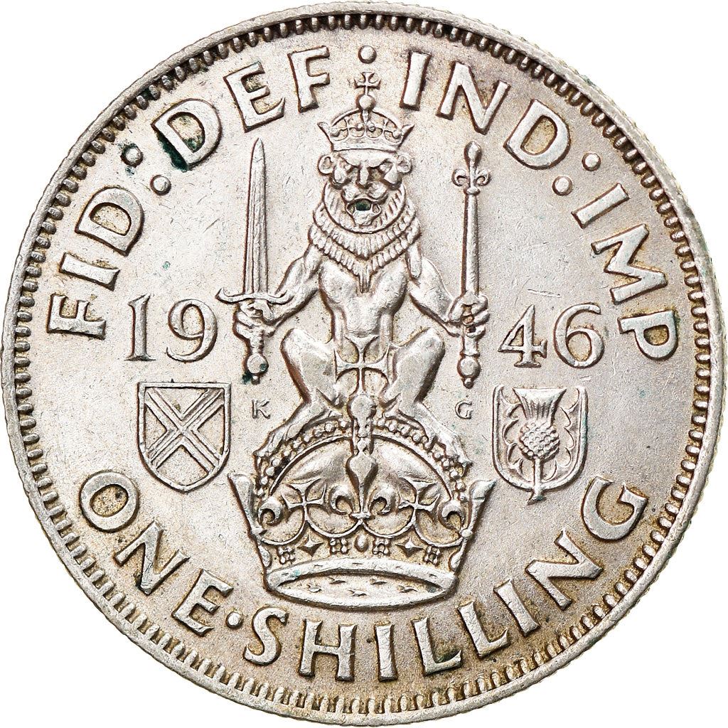 United Kingdom | 1 Shilling Coin | George VI | KM:854 | 1937 - 1946