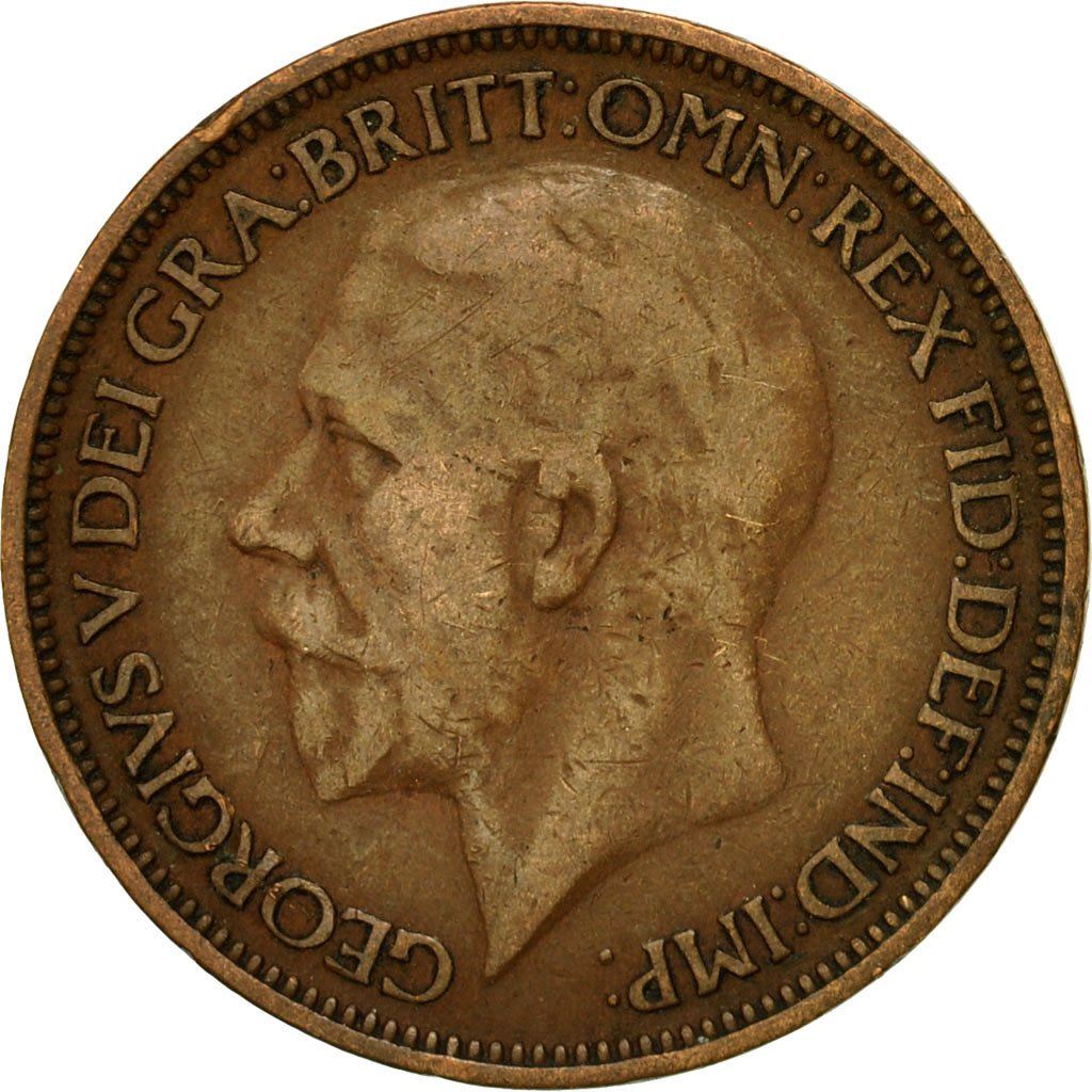 United Kingdom | 1/2 Penny Coin | George V | KM:824 | 1925 - 1927