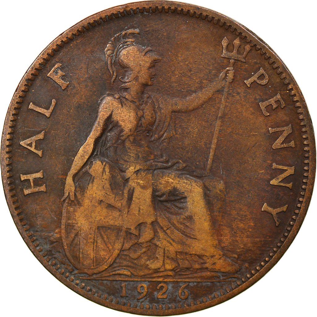 United Kingdom | 1/2 Penny Coin | George V | KM:824 | 1925 - 1927