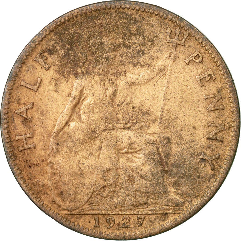 United Kingdom | 1/2 Penny Coin | George V | KM:824 | 1925 - 1927