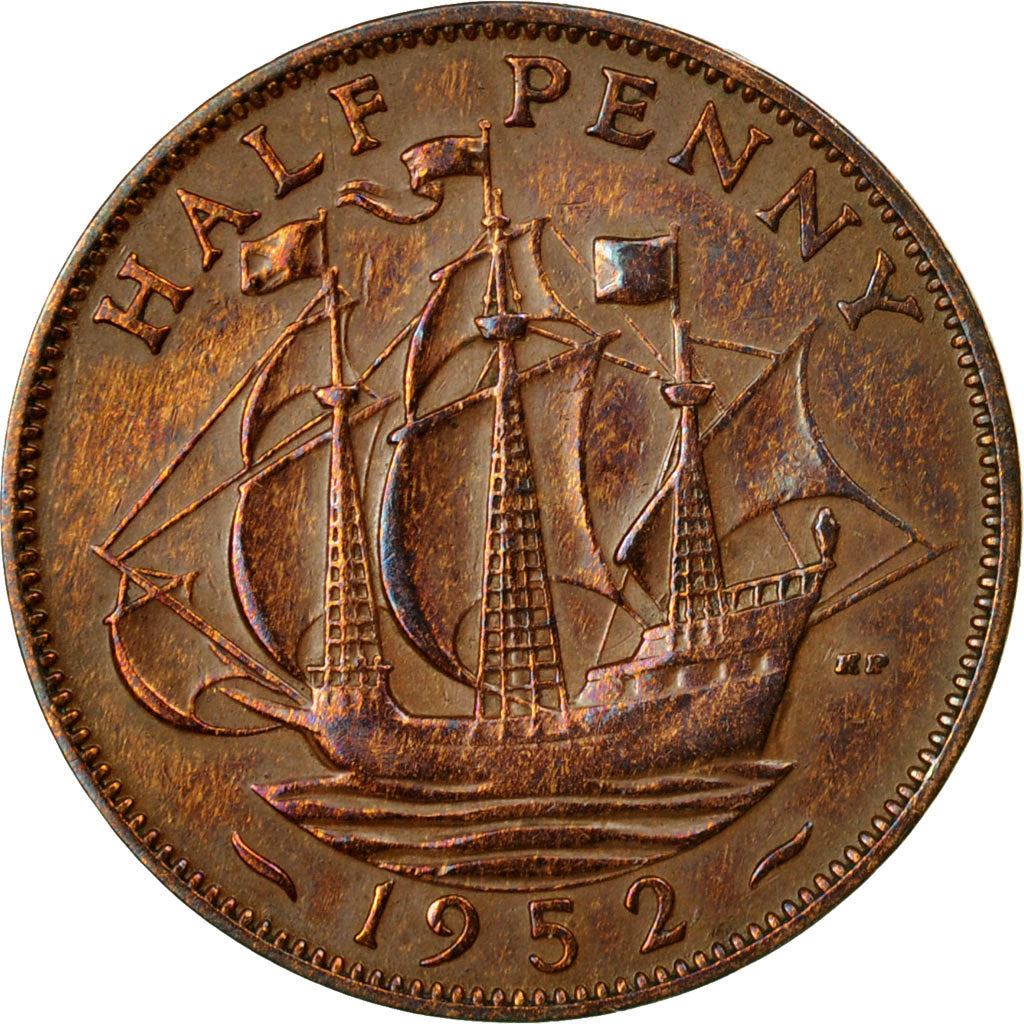 United Kingdom | 1/2 Penny Coin | George VI | KM:868 | 1949 - 1952
