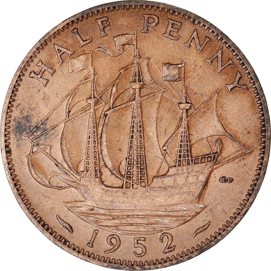 United Kingdom | 1/2 Penny Coin | George VI | KM:868 | 1949 - 1952