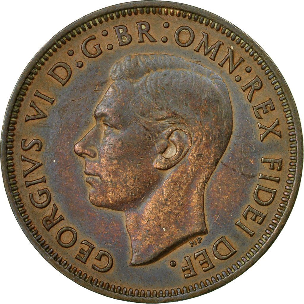 United Kingdom | 1/2 Penny Coin | George VI | KM:868 | 1949 - 1952