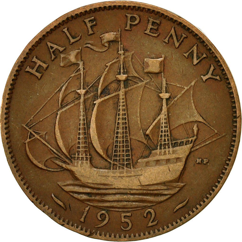 United Kingdom | 1/2 Penny Coin | George VI | KM:868 | 1949 - 1952