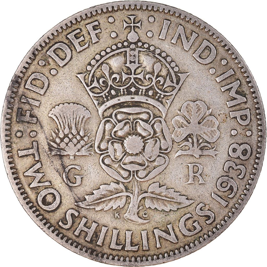 United Kingdom | 2 Shillings Coin | George VI | KM:855 | 1937 - 1946