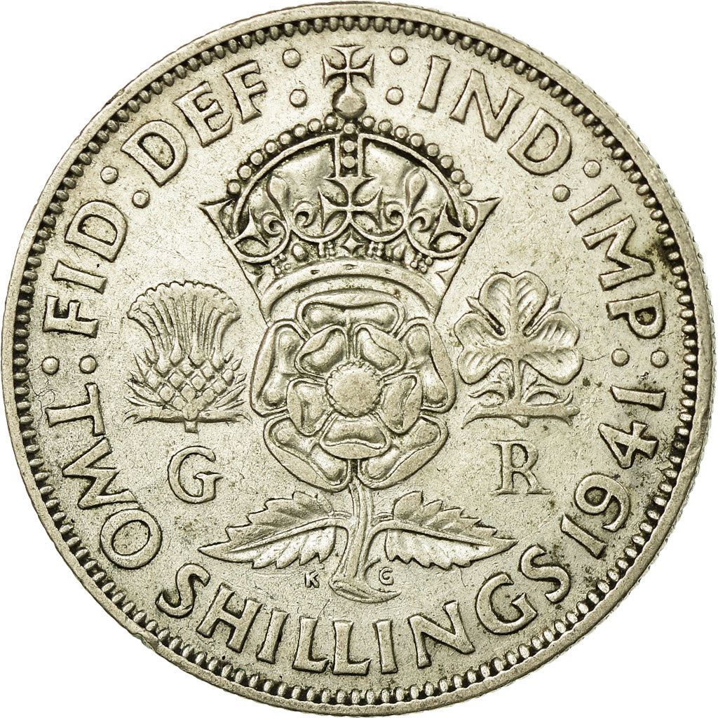 United Kingdom | 2 Shillings Coin | George VI | KM:855 | 1937 - 1946