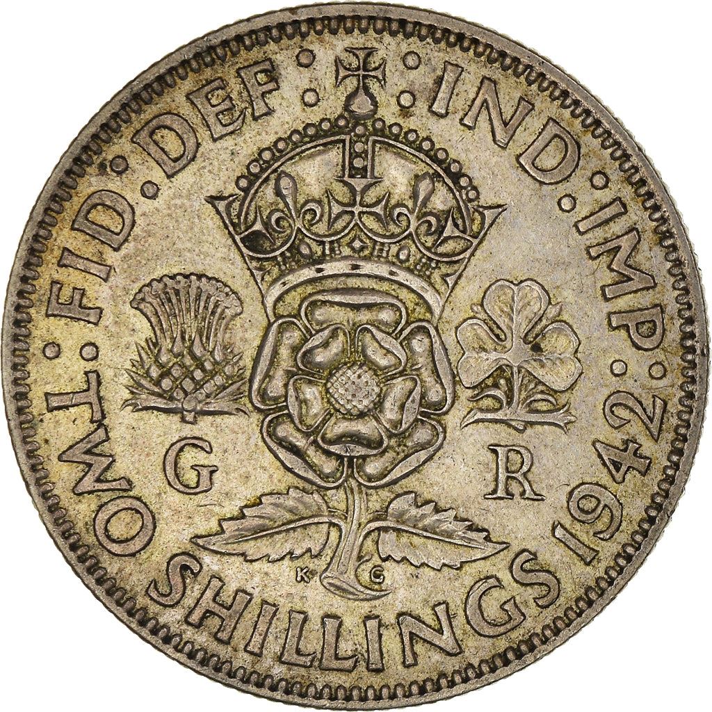 United Kingdom | 2 Shillings Coin | George VI | KM:855 | 1937 - 1946
