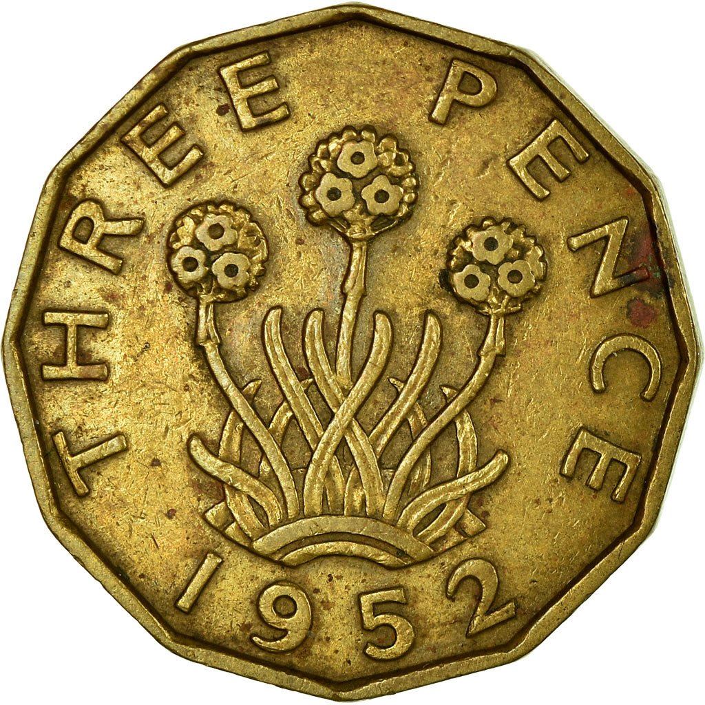 United Kingdom | 3 Pence Coin | George VI | KM:873 | 1949 - 1952